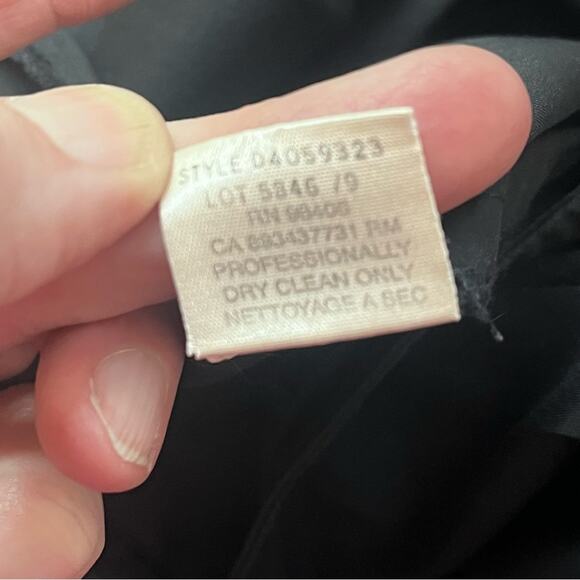 Theory Faux Wrap Maxi Skirt Womens 8 Black Cotton Poplin Minimalist Classic - Picture 8 of 12